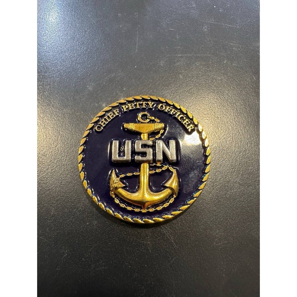 US Navy Chief Petty Officer Challenge Coin "Ask the Chief" Anchor CPO